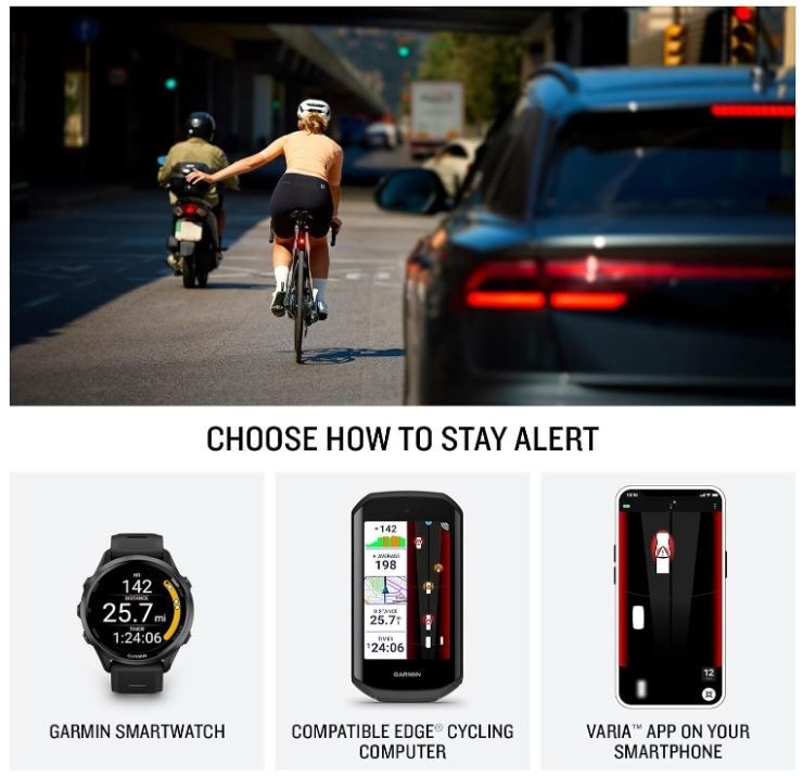 Garmin Varia RearVue 820 Advanced Rearview Radar & Tail Light for Cyclists