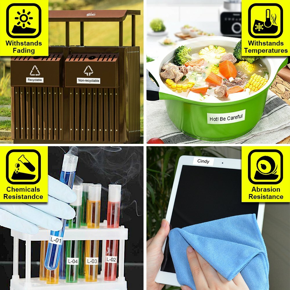 5-Pk/Pack TZe231 TZ231 Black/White Label Tape For Brother P-Touch PT-D210 12mm