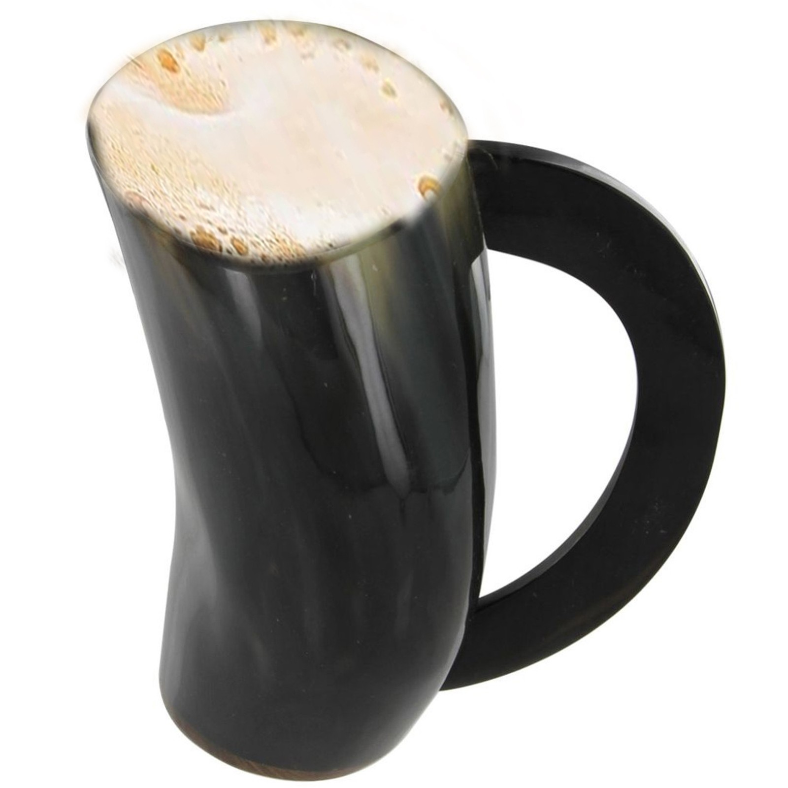 Natural Medieval Viking Dining Bovine Horn Beer Ale Drinking Cup Mug with Handle