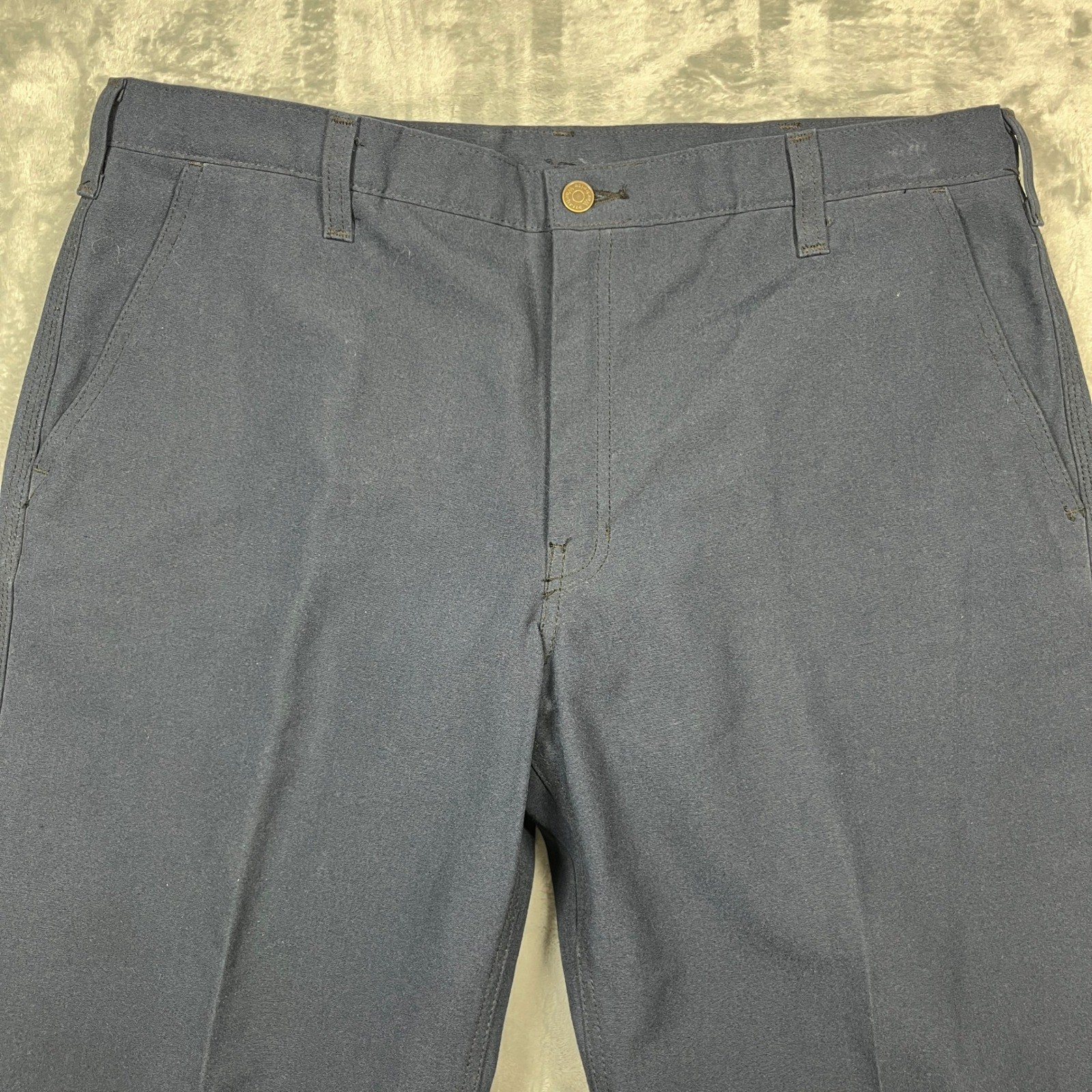 Workrite FR Work Pants Mens 38x35 Navy Blue Nomex IIIA Flame Resistant 402NX75NB