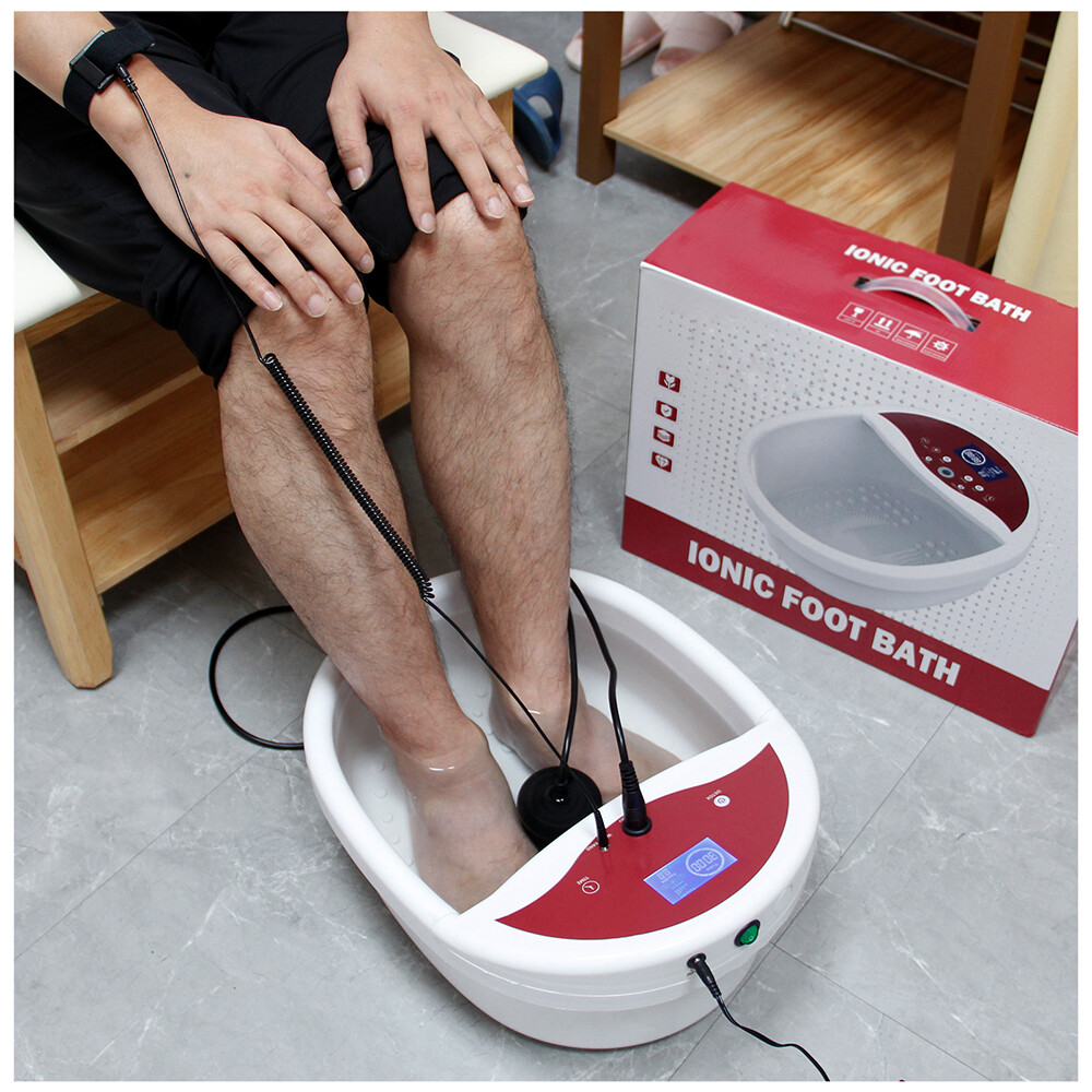 Ionic Detox Foot Spa Bath Cleanse Machine + Tub & 2 Arrays For Enhanced Bubbles