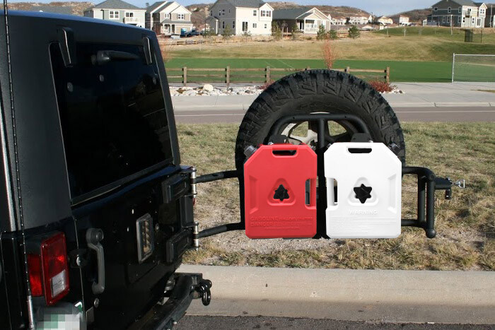 SET OF TWO - 2 Gallon Jerry Gas Cans with Mount Bracket for OVERLAND OFF ROAD