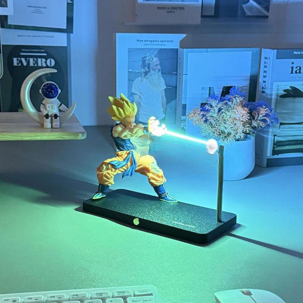 Dragon Ball Z Goku Kamehameha Magnetic Touchs Night Light - Levitating Desk Lamp