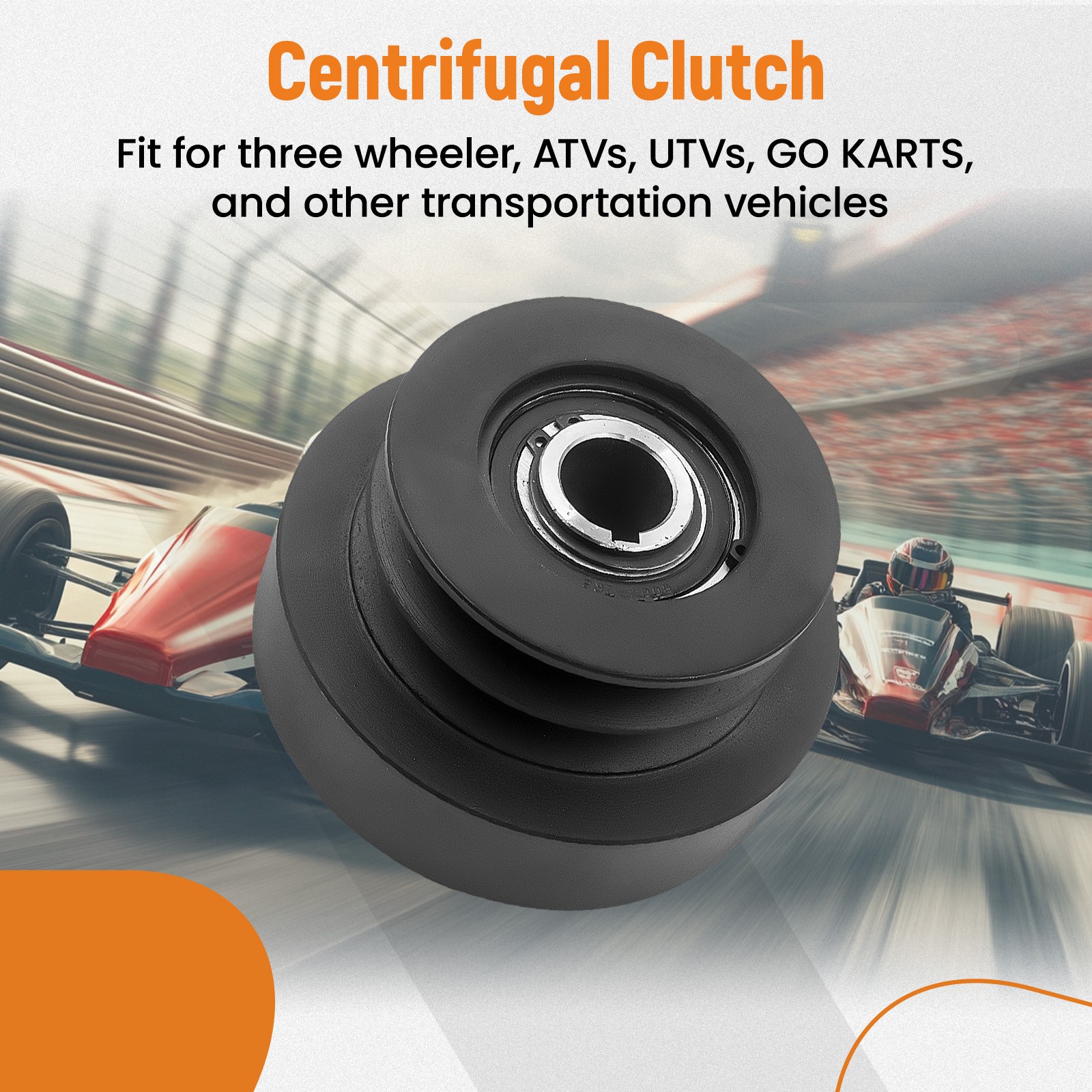 Heavy Duty 1" Bore Pulley Centrifugal Clutch Fits for 8HP-16HP Engine 2B Belts