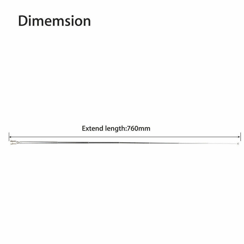 F Type Telescopic Aerial Antenna 75 Ohm with TV / 3.5 Adapter Bose Wave Radio FM