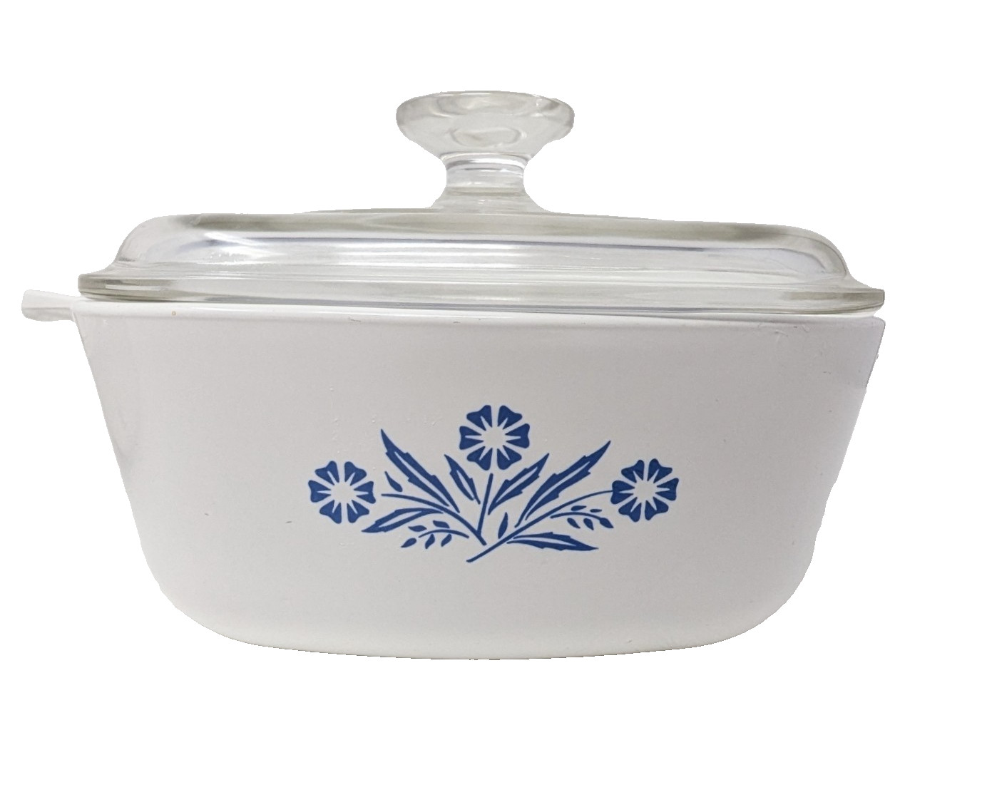 Vtg Corning Ware lot Blue Cornflower 6 1/2" Skillet, 1.5 qt casserole dish w/lid