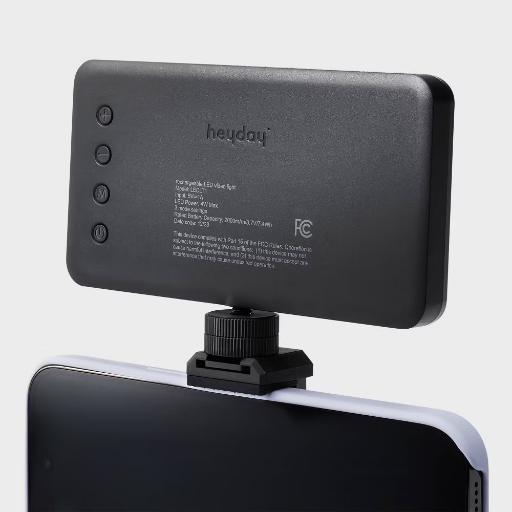 LED Light Attachment - heyday Black: Camera Lighting Accessory