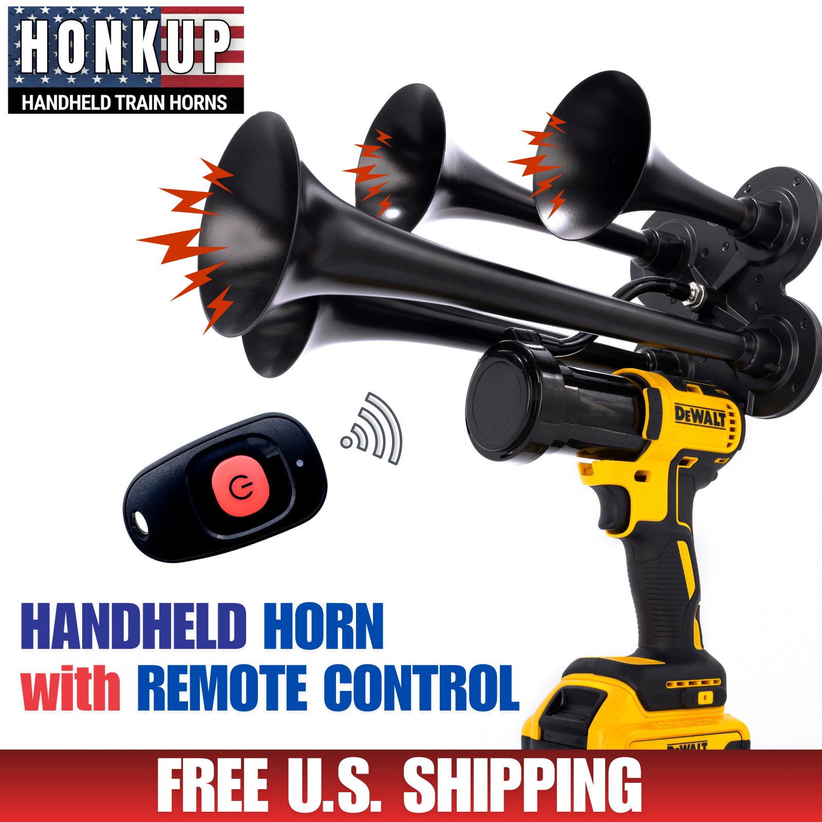 DeWalt Impact Drill Train Air Horn + Remote Control