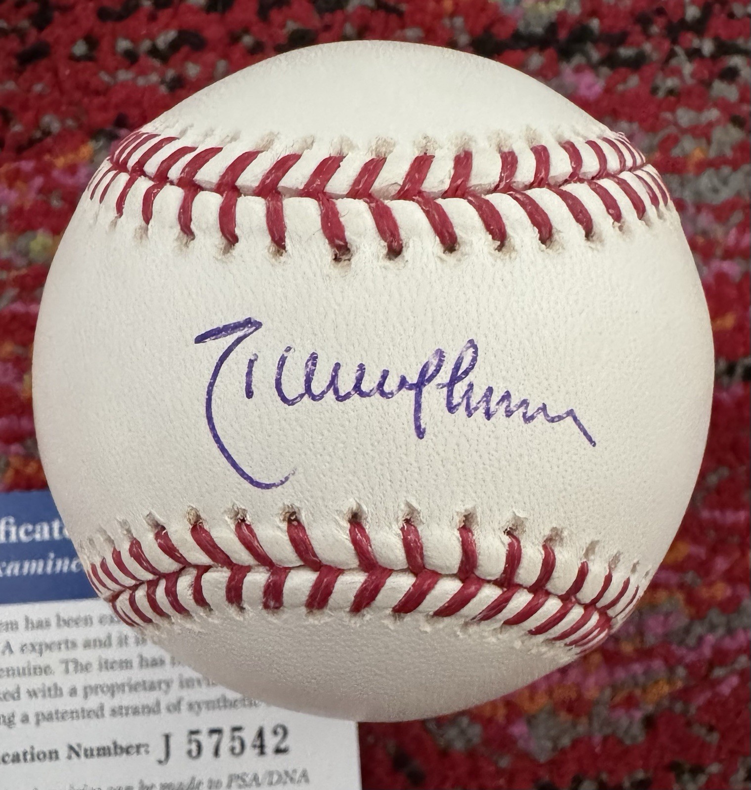 Randy Johnson Autographed OMLB Selig PSA Authentication