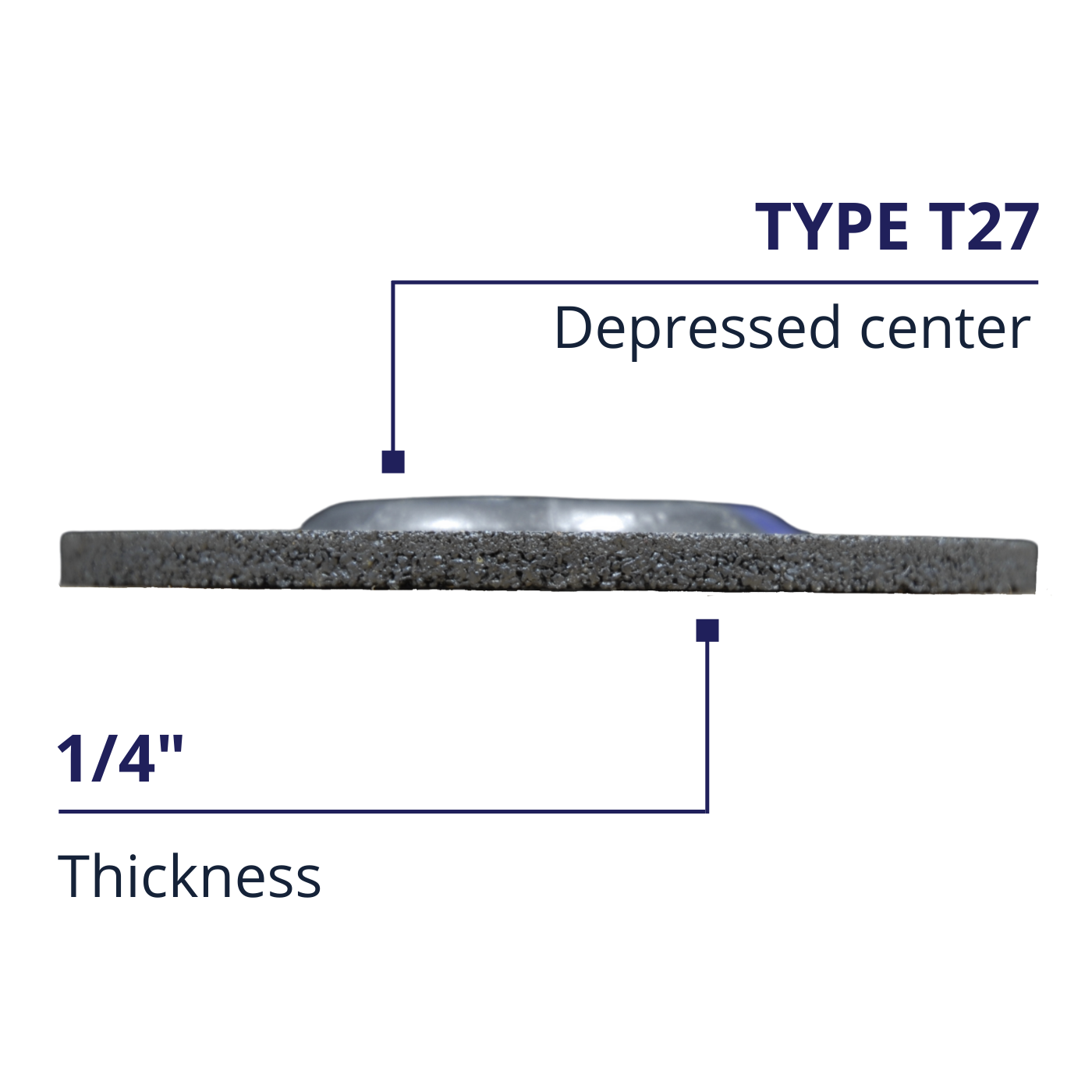 100 Pack 4-1/2" x 1/4" x 7/8" Grinding Wheels Depressed Center For Metal