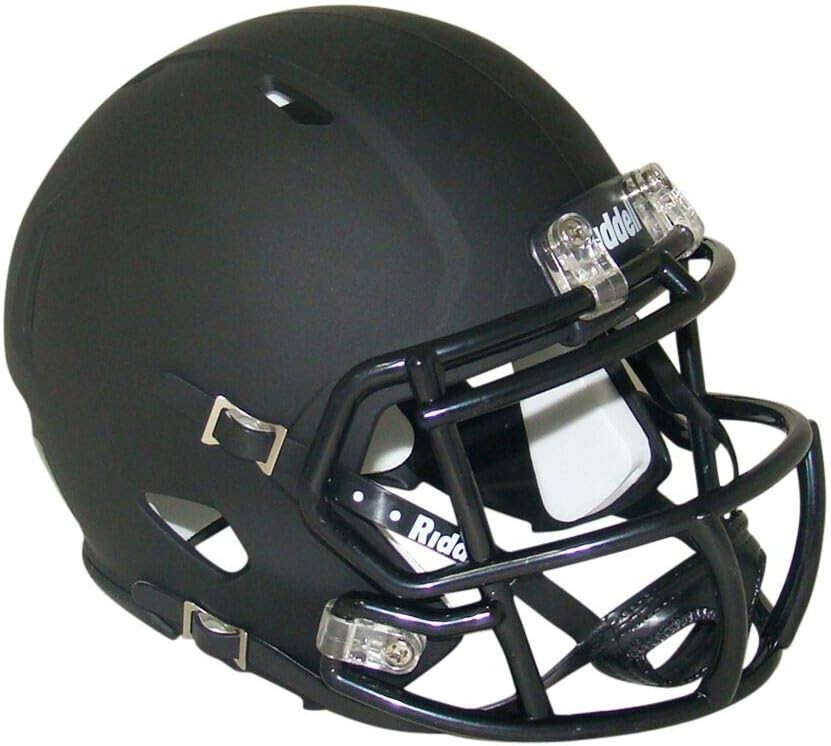 Matte Black  with Black Mask Blank Riddell Speed MINI Helmet - Autographs