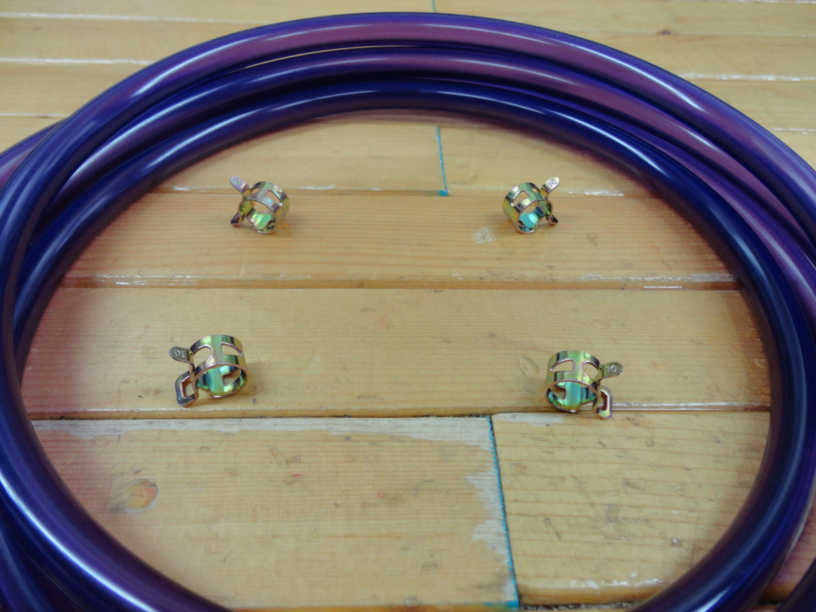 TRANSLUCENT PURPLE 1/4" I.D. FUEL LINE KIT SNOWMOBILE DIRT BIKE QUAD MOTORCYCLE