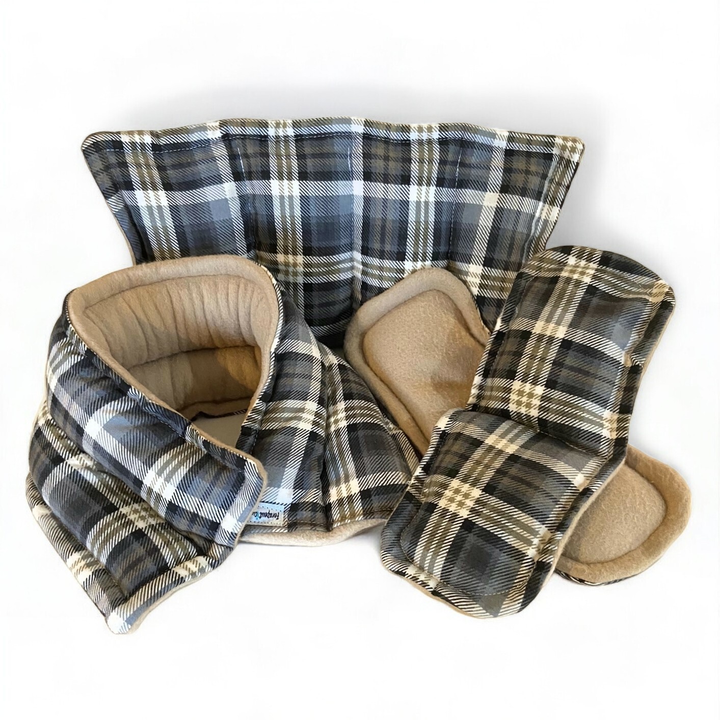 Comfort Gift Set, Rice Bag Flax Microwave Heat Pad Cold Packs Neck Back Feet