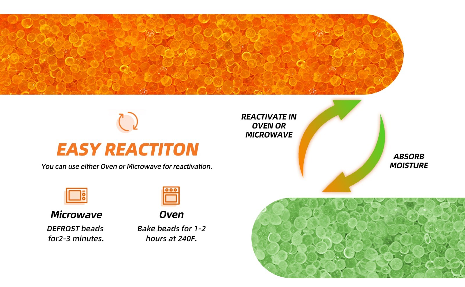 [500g 4p]Adsorbco Rechargeable Desiccant Packs, Indicating Silica Gel Packets