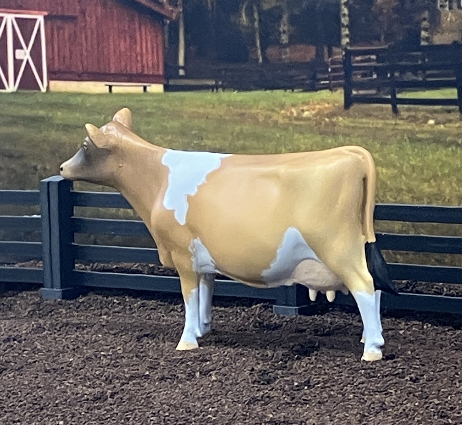 Custom CM Breyer TSC 1:20 Ornament Spot Jersey Holstein Figurine Model Dairy Cow