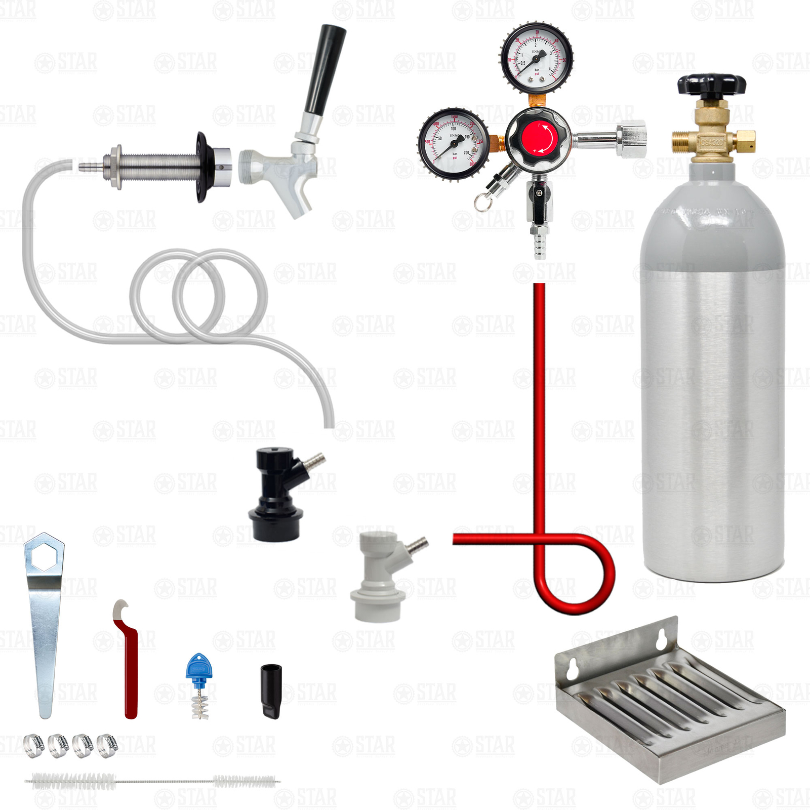 1 Tap Single Home Brew Kegerator Conversion Kit! Keezer Beer Ball Lock Corny Keg