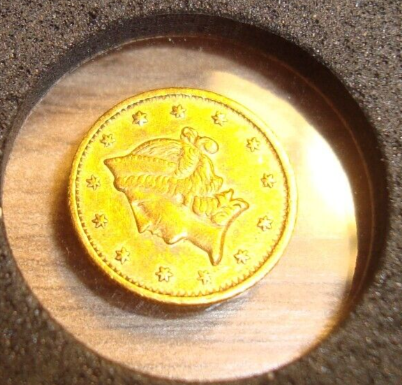 California Small Denomination GOLD 1853 Liberty Head Gold Half Dollar-Round DOL.