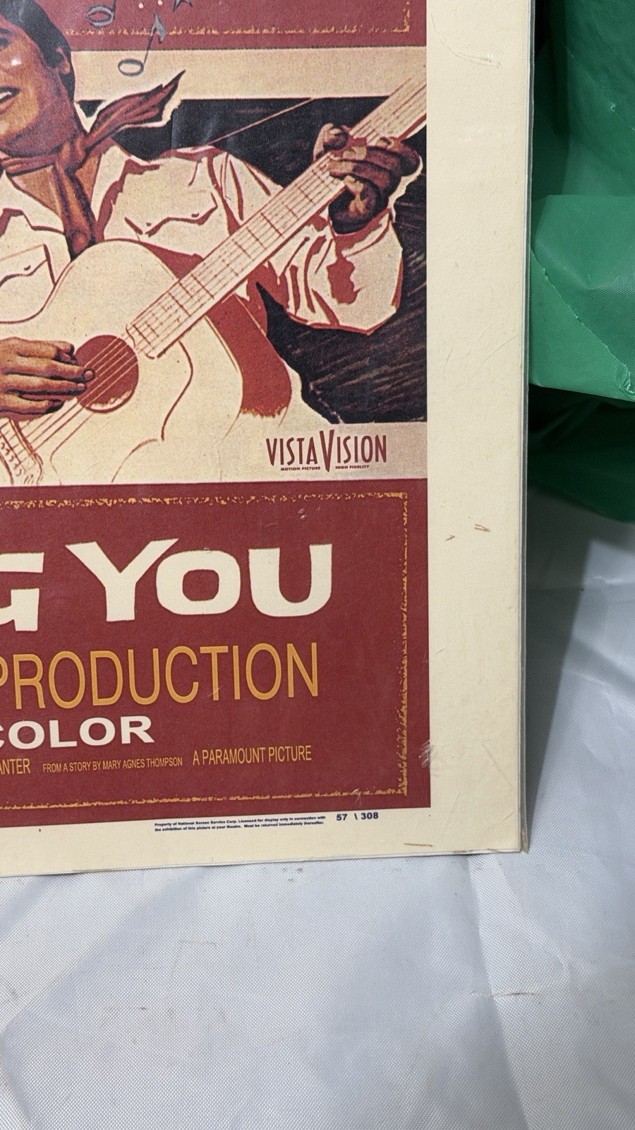 Vintage Elvis Presley Loving You 1957 Original Movie Poster Paramount