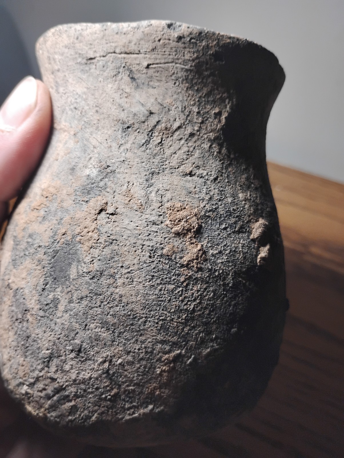 Ancestral Hohokum Corrugated Pottery Jar Intact New Mexico 1000+ Years