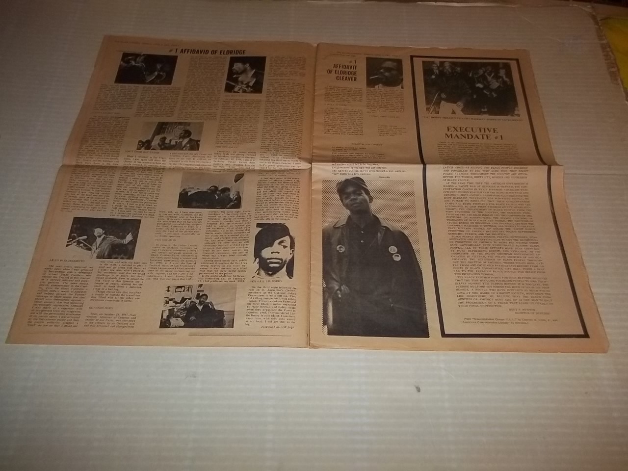 Black Panther Newspaper April 6, 1969 Lil Bobby Hutton, Eldridge Cleaver VG+