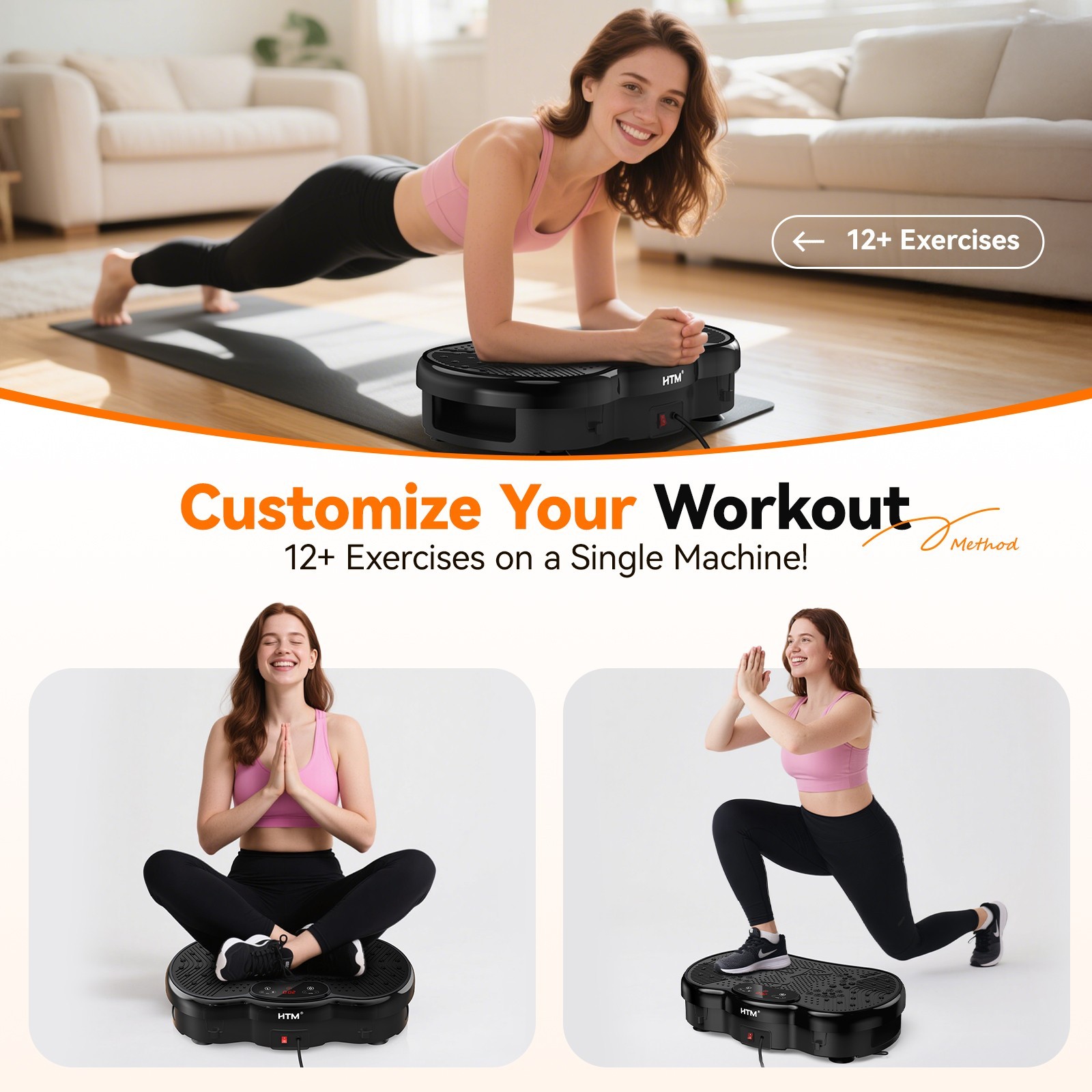 Vibration Plate Exercise Machine VibratE Fitness Platform For Lymphatic Drainage