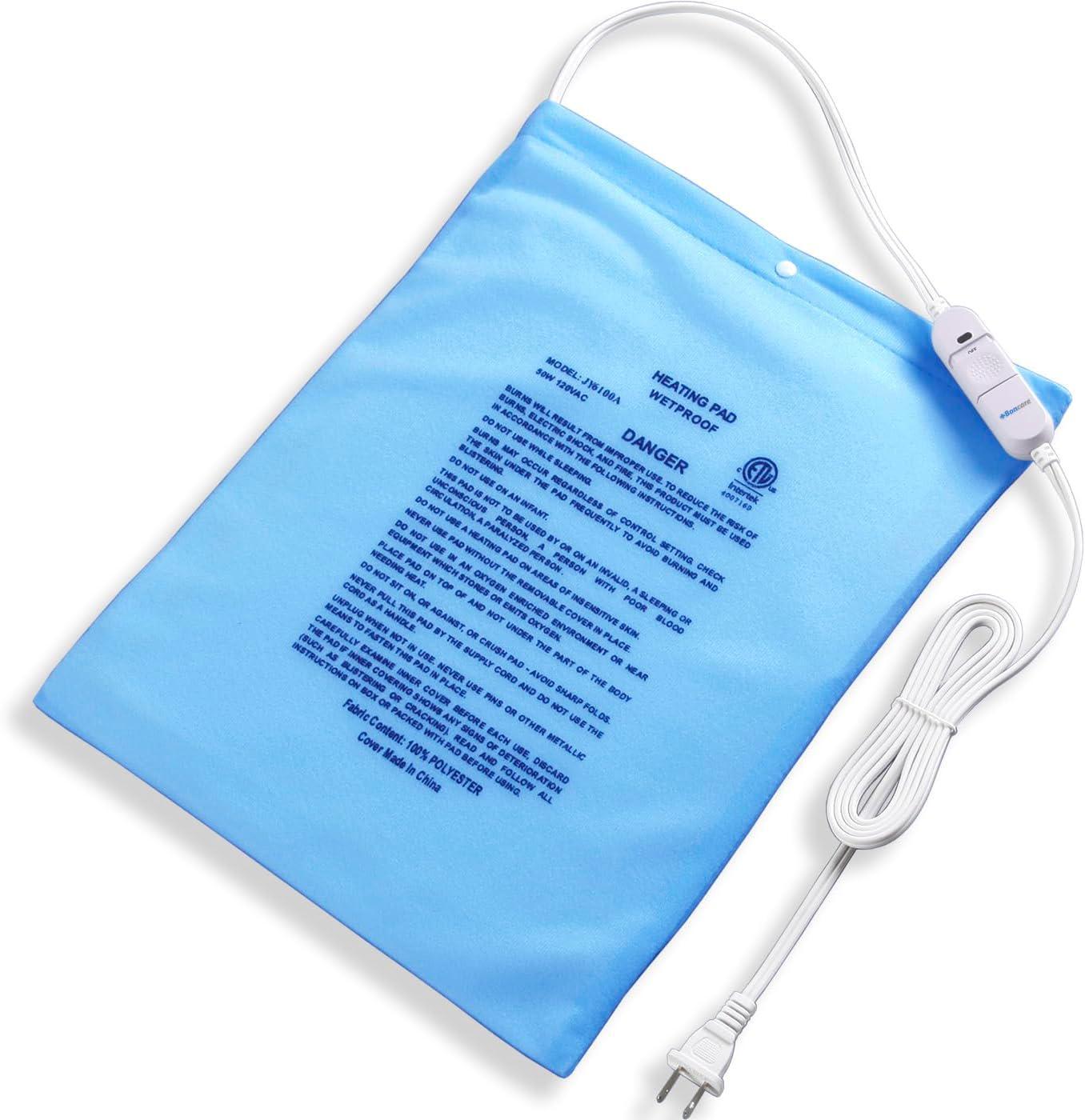 Electric Heating Pad For Back Cramps & Back Pain Relief No Auto Shut Off 12"X15"