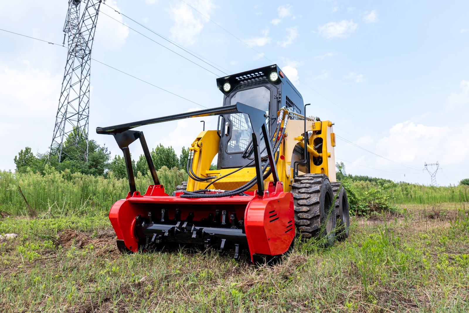 46in Forestry Mulcher Heavy Duty Brush Mower Fits Bobcat Skid Steer Loader