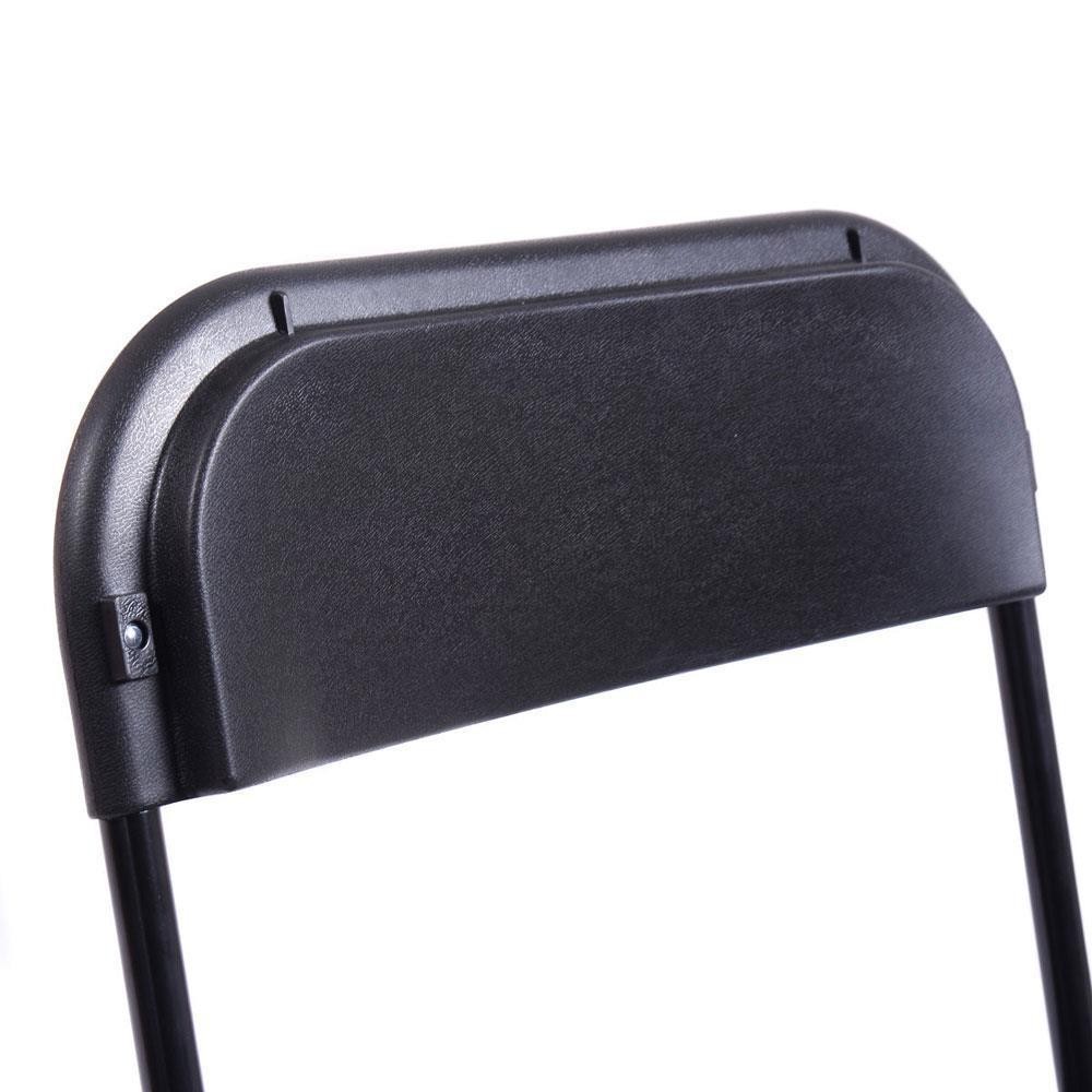 6 PCS Plastic Commercial Wedding Quality Stackable Folding Chairs Party Black