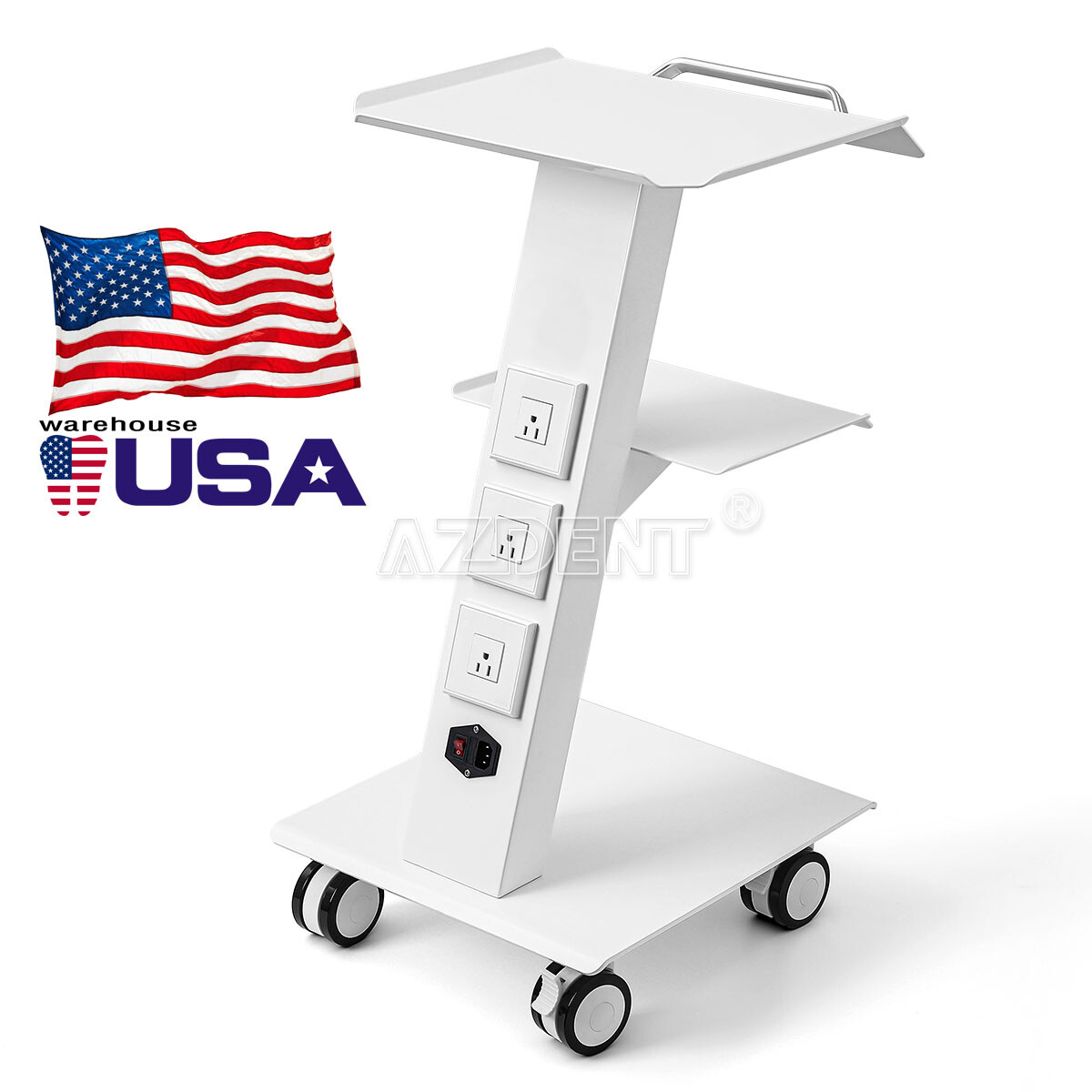 Dental Mobile RollingTrolley Cart /Medical Utility Cart fit Intra Scanner