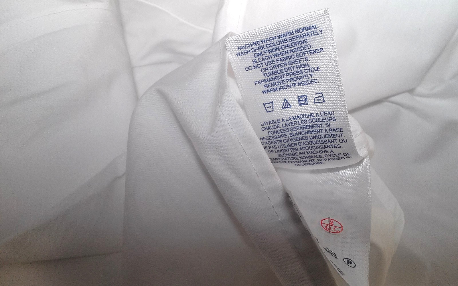 2 Lands' End Wrinkle Free Broadcloth Women's White Shirts Sz 12