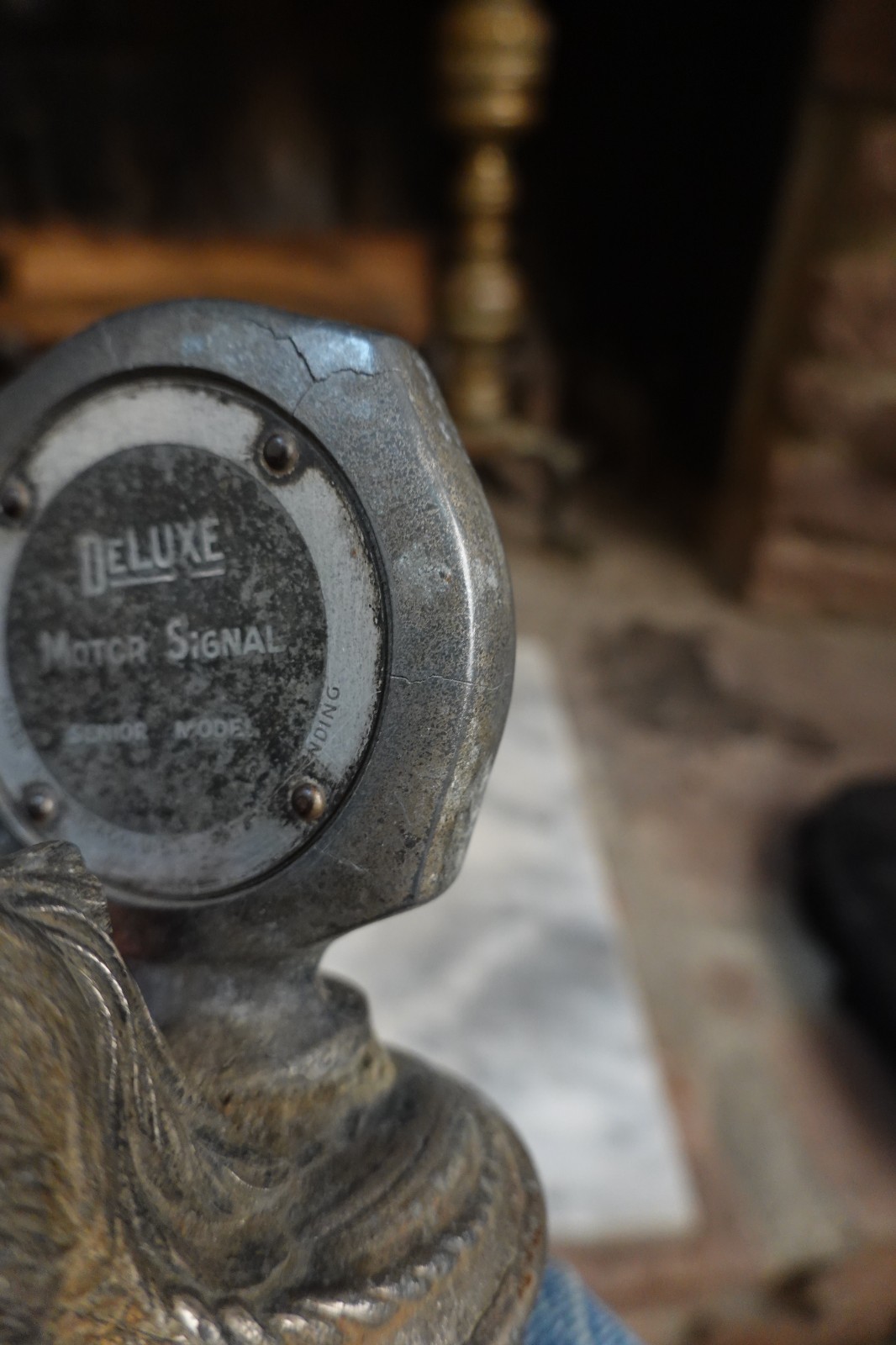 Antique 1929 PONTIAC INDIAN HEAD DELUXE MOTOR SIGNAL RADIATOR CAP HOOD ORNAMENT