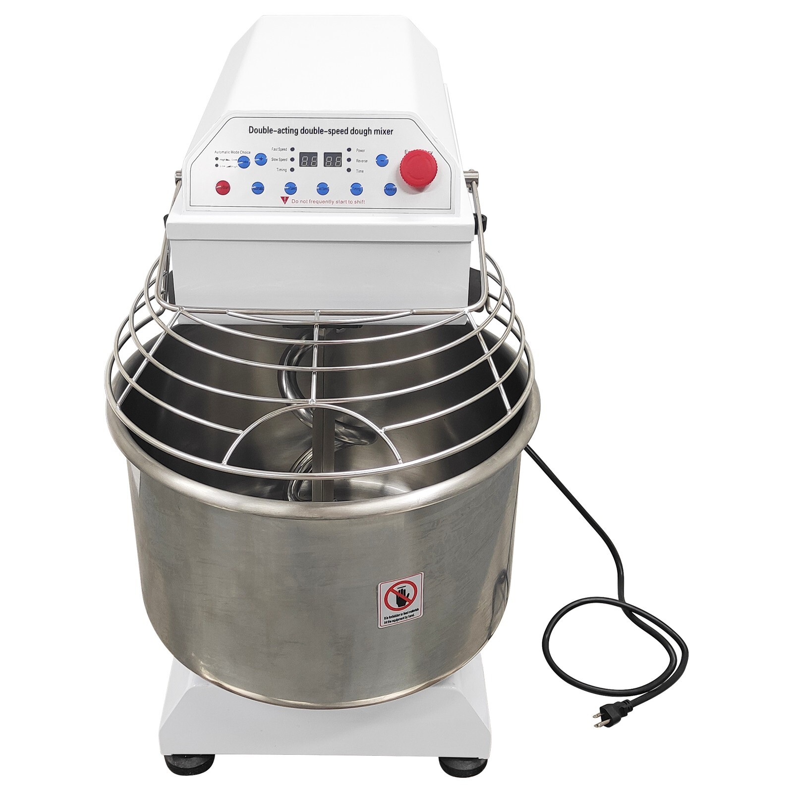 110V 40QT Commercial Dough Mixer Machine Double-acting Double-speed Food Prepara