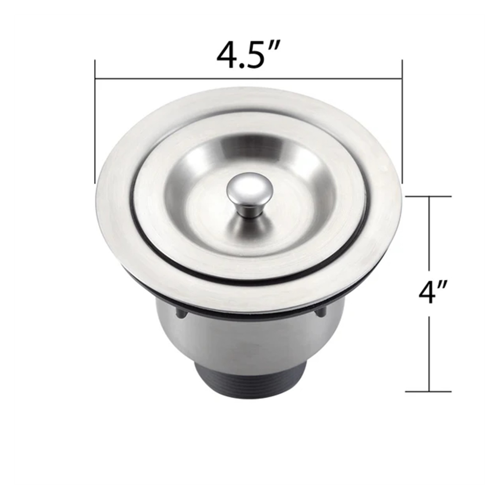 Stainless Steel Kitchen Sink Strainer with Removable Deep Basket & Sealing Lid –