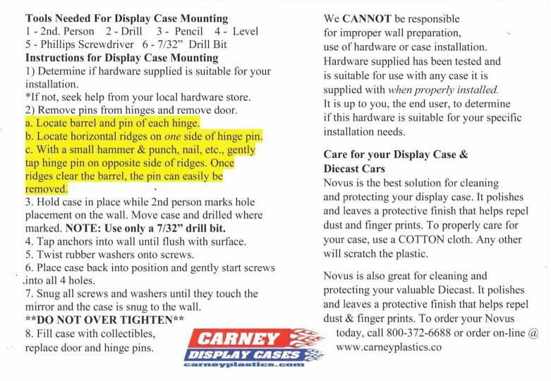 NASCAR Diecast Display Case 21 Car 1/24 Undivided fits Action