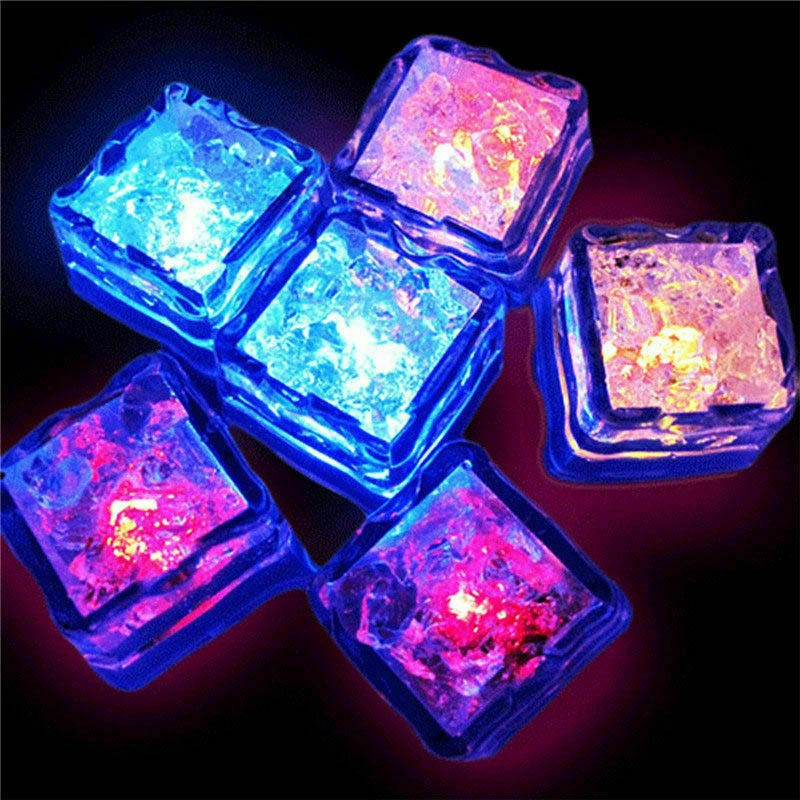 24 Light Up Ice Cube for Drinks Liquid Sensor LED Color Changing for Drinks Pond