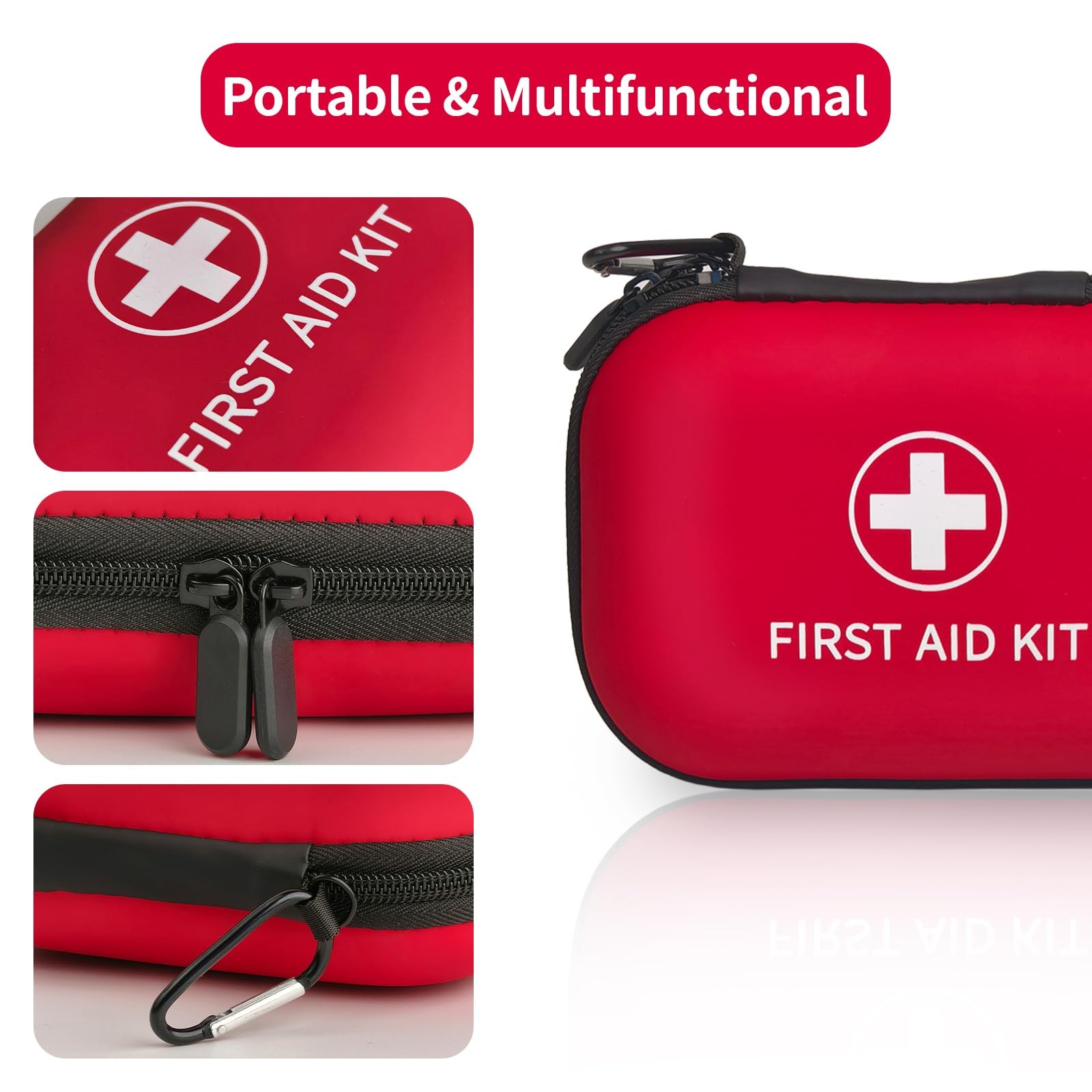 Prelady 138 Pcs Mini First Aid Kit Travel Size, TSA Approved Small First Aid Kit