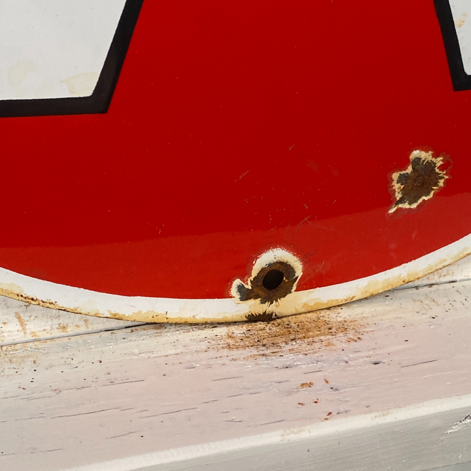 Flying A Enamel Sign - 50x30cm (19.7x11.8") - Rare Gas Station Vintage Iron Sign