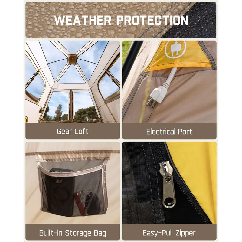 FanttikOutdoor C10 Air 10 Person Camping Tent Ultralight Design 60-Second Setup