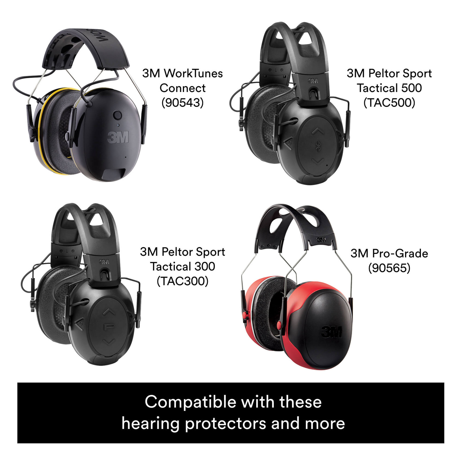3M Gel Hearing Protector Replacement Hygiene Kit: 1 pair (Black)