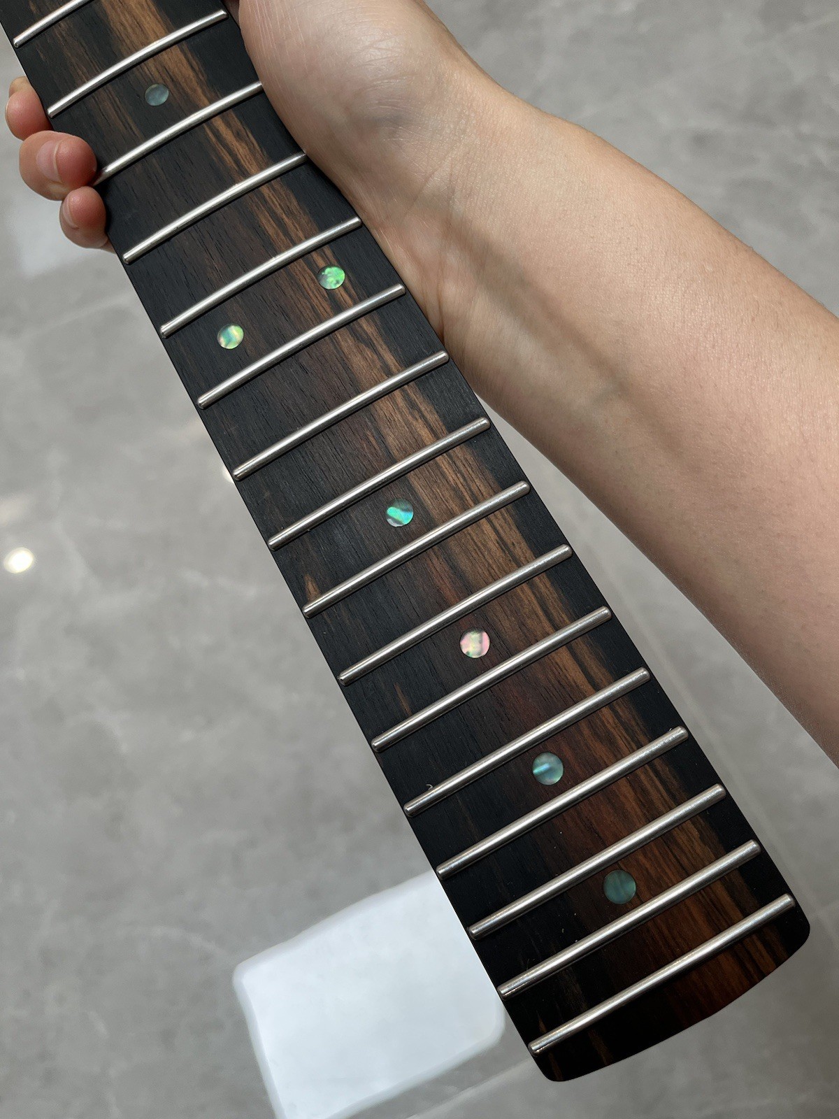 NEW Stainless Jumbo Frets Ebony 22frets Roasted Flame Maple electric guitar neck