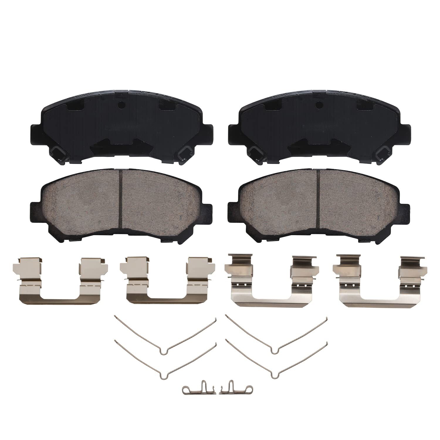 Front Rear Ceramic Brake Pads w/Hardware Kit for Nissan Rogue Sentra Maxima Juke