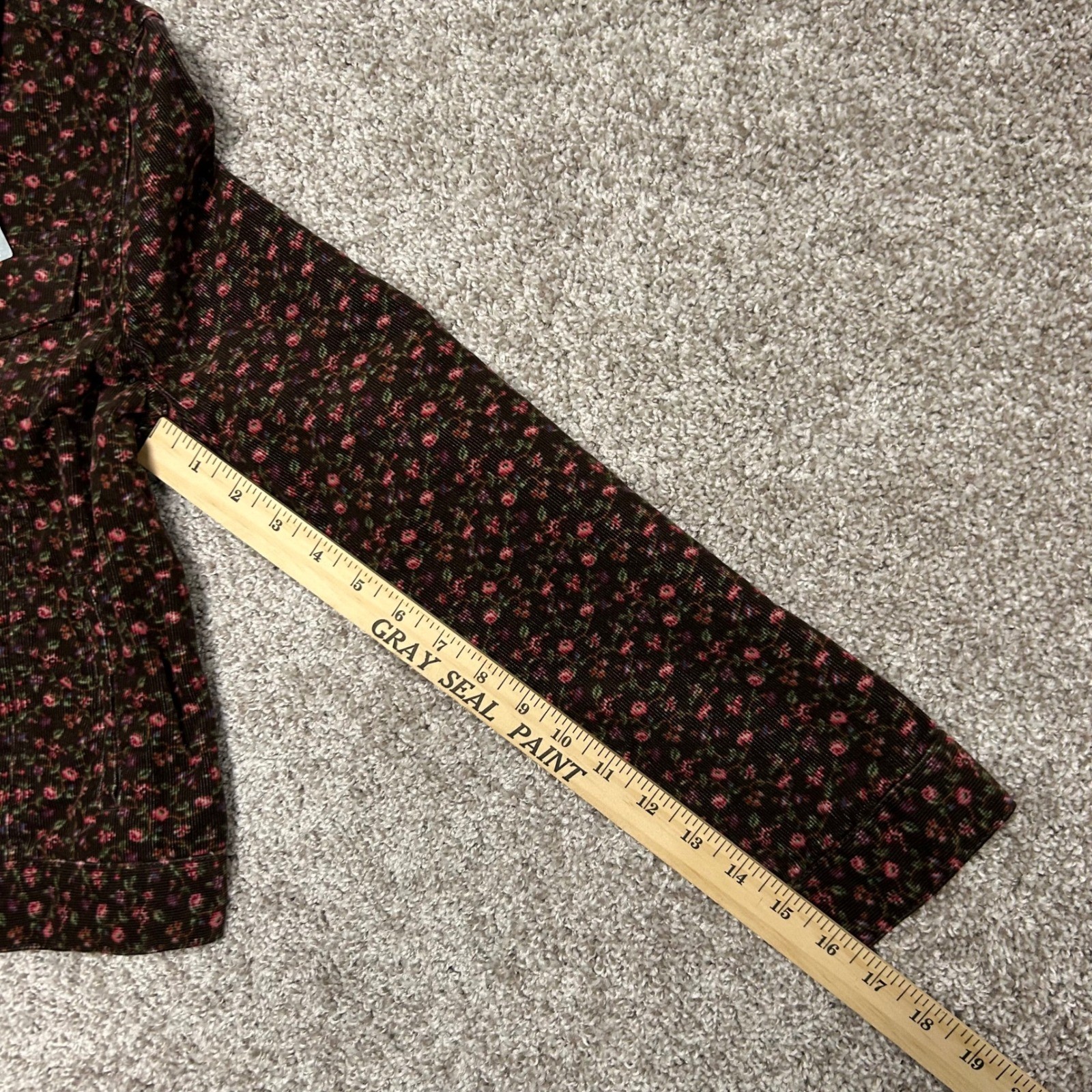 NWT Polo Country Ralph Lauren Floral Corduroy Trucker Jacket Girls Size XL (16)