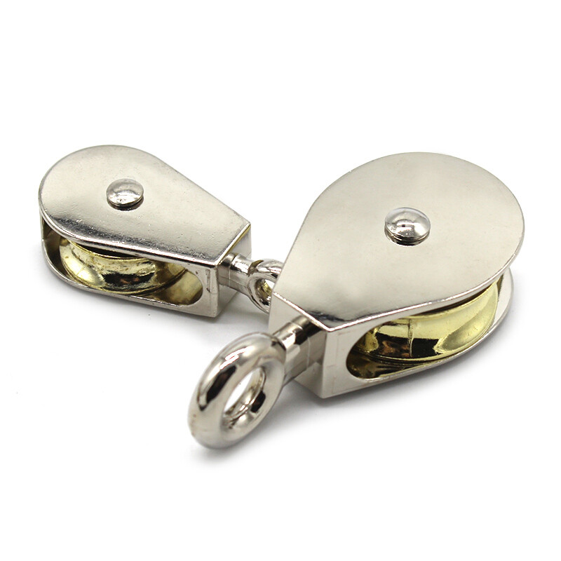 13mm - 48mm Steel Single/ Double Pulley Block Traction Wheel Swivel Lifting Rope