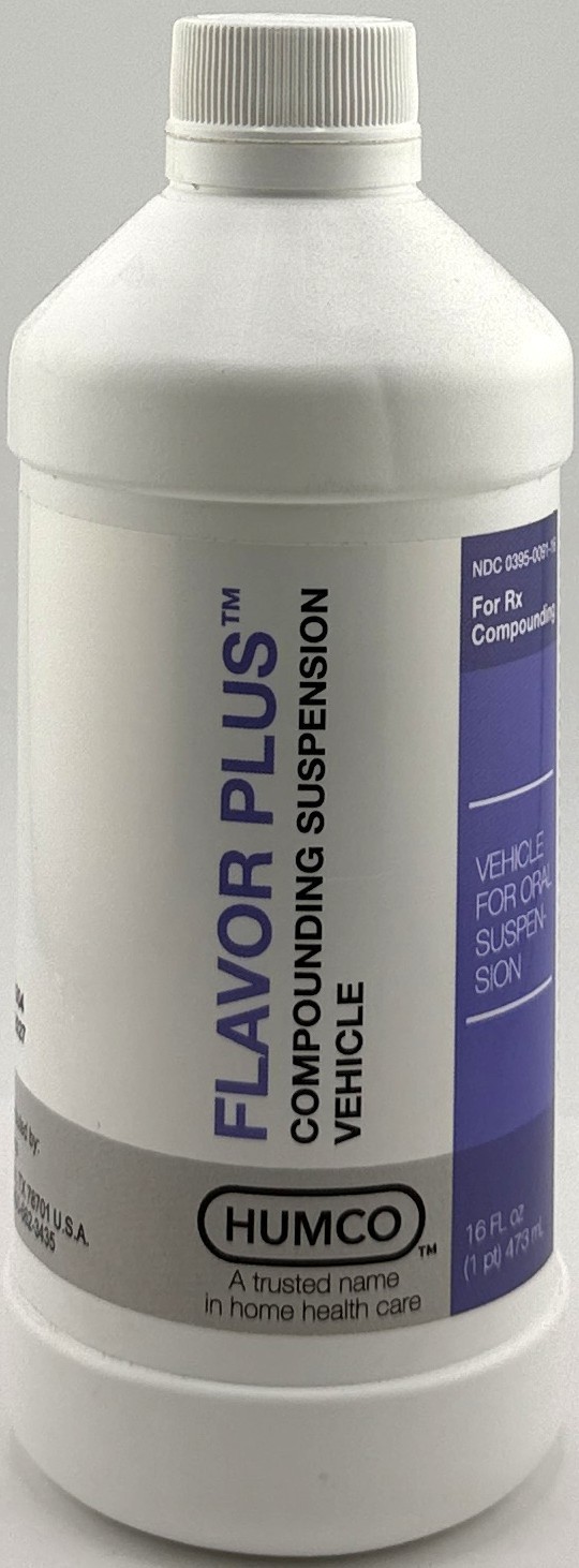 HUMCO FLAVOR PLUS COMPOUNDING SUSPENSION VEHICLE 16 OZ