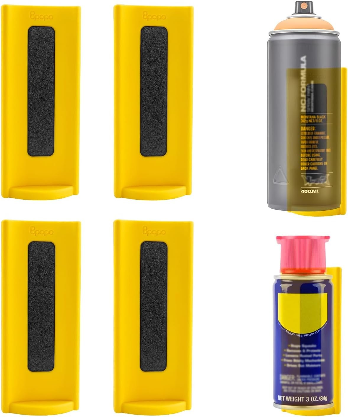 4 Pcs Magnetic Aerosol Spray Can Holder,Powerful Magnet Toolbox Bottle Holder