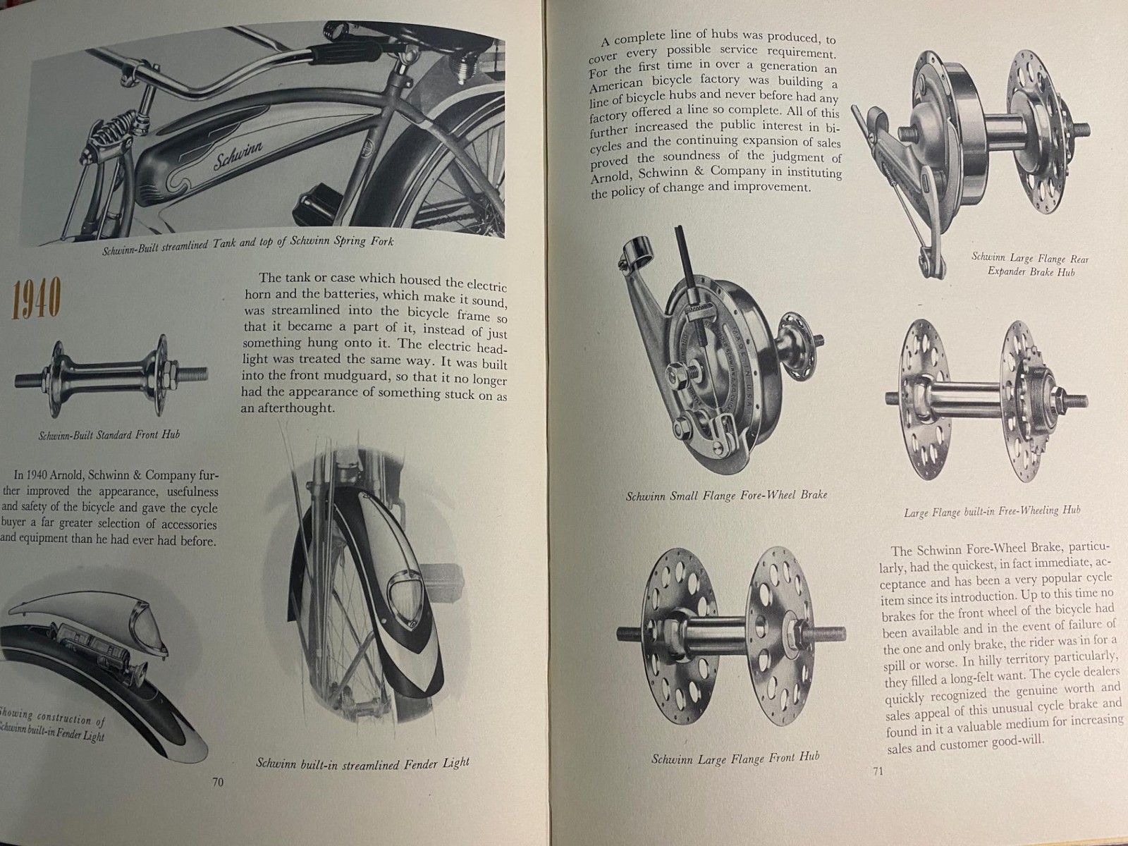 NOS original 50 YEARS OF SCHWINN BUILT BICYCLES book 1895-1945