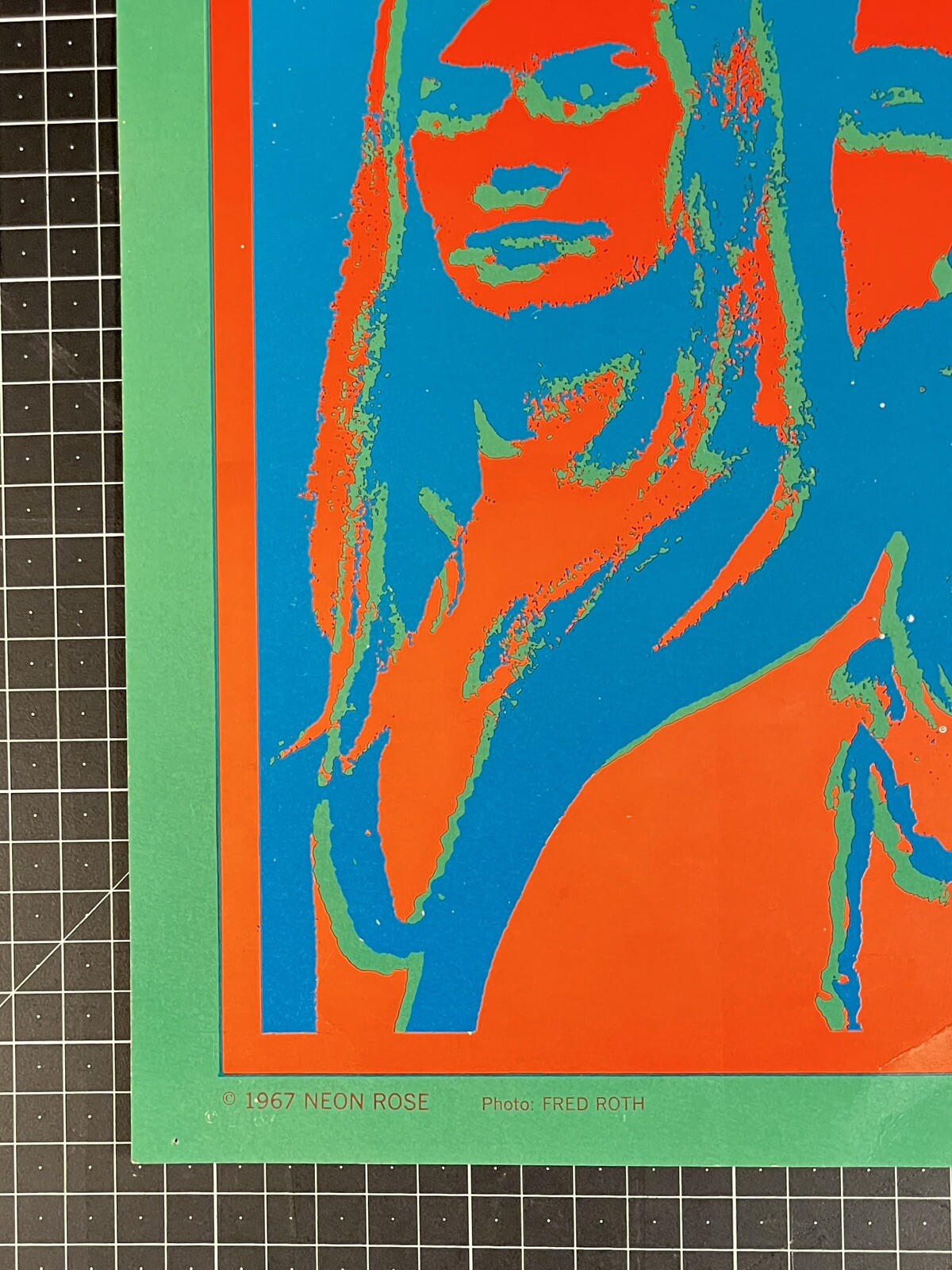 NR 7 OP1 Neon Rose Poster RARE FIRST PRINT