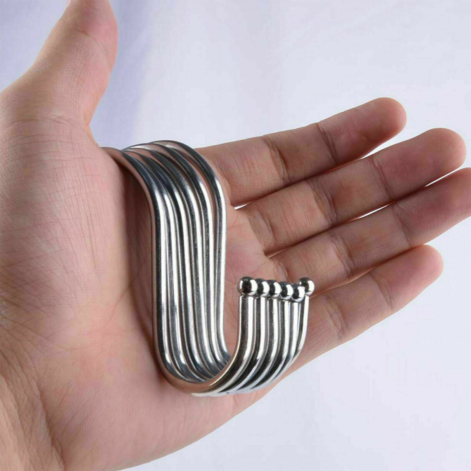 S Shaped Hanging Hooks Stainless Steel Hooks Kitchen Bathroom Bedroom Cap Hanger