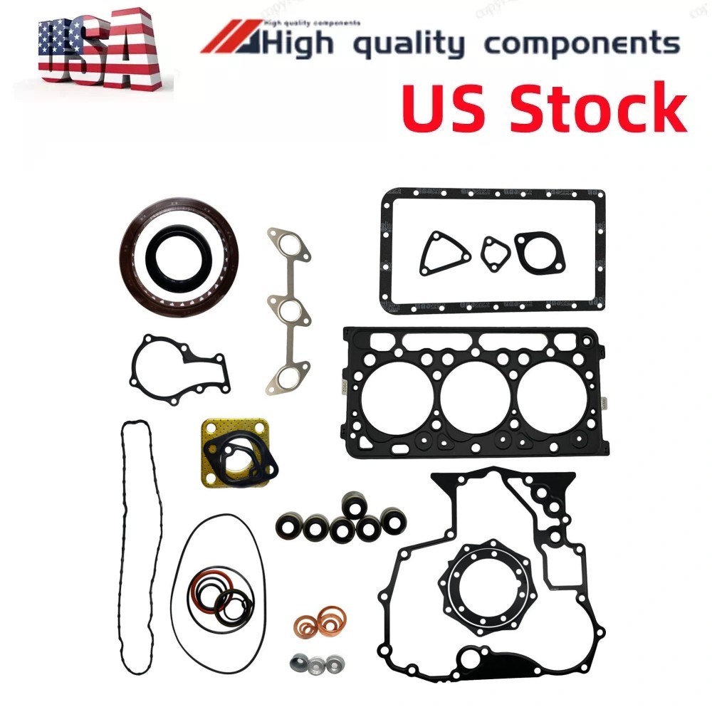 New For Kubota D902 RTV900 Complete Cylinder Head with Valves & Full Gasket Kit