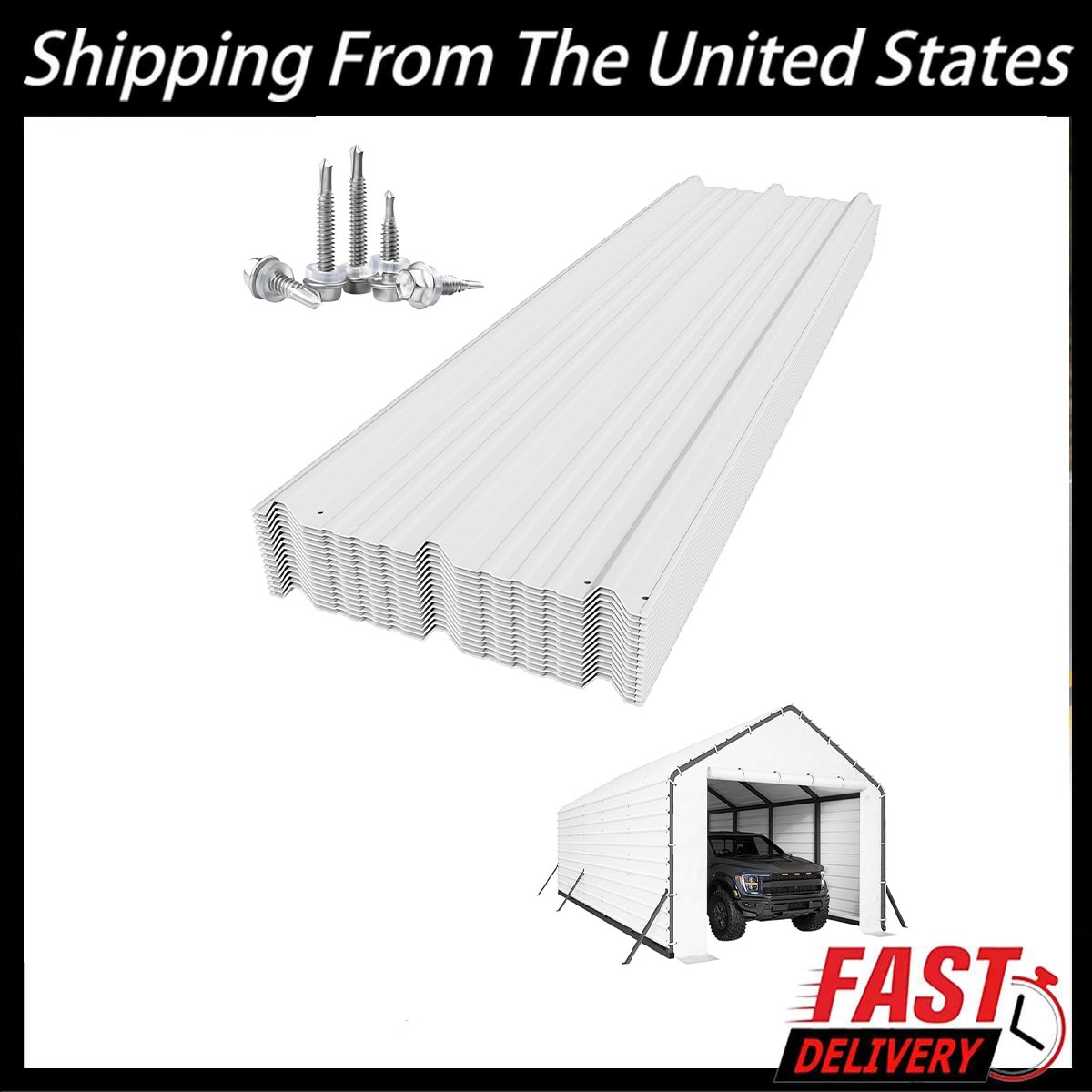 16X Roofing Panels for Metal Carport 13x26ft 13x21ft 13x16ft Metal Carport Kits